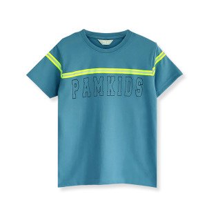 Pamkids Ethereal Elegance: Boys' Blueshadow Colored Classic Tee | Everyday Comfort in Blueshadow for Boys (Sizes 1-12 Years)